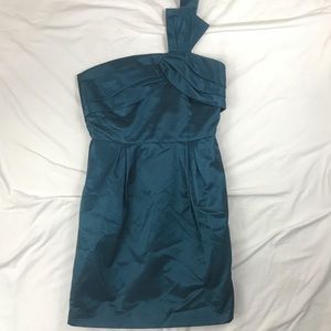Ya Los Angeles Teal One shoulder dress